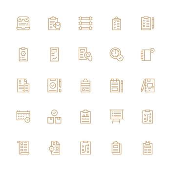 25 medio carrera contorno vectores para Lista de Verificación tema íconos construido para visual consistencia paquete