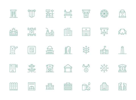 ligero línea íconos desde estructura conjunto con 35 vectores píxel Perfecto icono conjunto