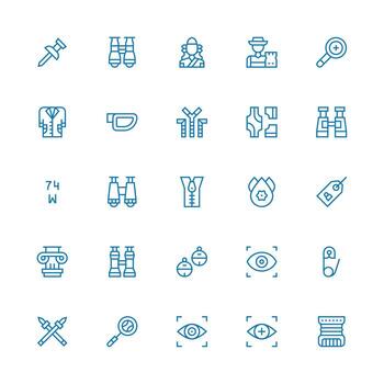 Detail Visual Pack containing 25 Medium Stroke Outline Icons Neatly Designed Icons for Web Platforms vector