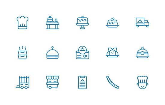 15 regular línea íconos para abastecimiento gráficos esencial icono conjunto para equipos vector