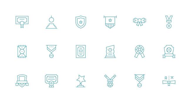 18 mínimo línea vectores para mérito tema esencial íconos para rápido ui edificio