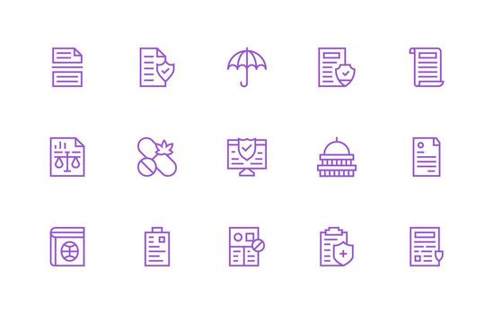 política visual paquete conteniendo 15 regular línea íconos limpiar icono colección para web utilizar vector