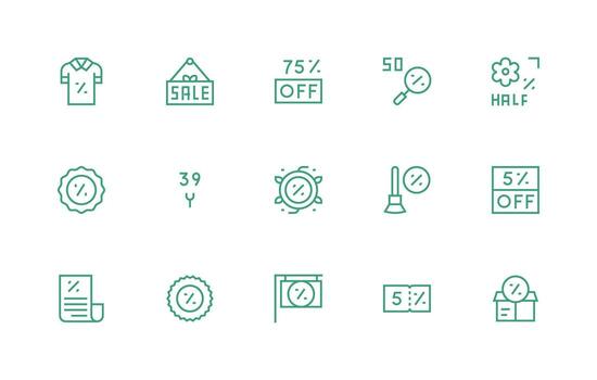 Markdown Visual Pack containing 15 Regular Line Icons Professional Icon Pack for Development Work vector