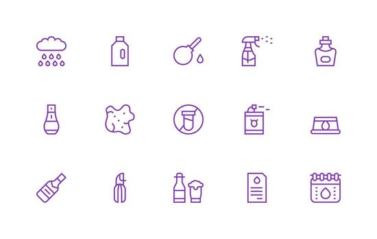 Liquid Design Icons featuring 15 in Regular Line Style Interface Icon Collection for Daily Projects vector