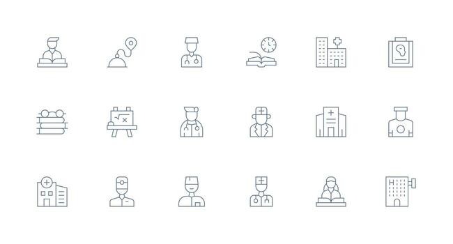 Exam Visual Pack containing 18 Minimal Line Icons Neatly Designed Icons for Web Platforms vector