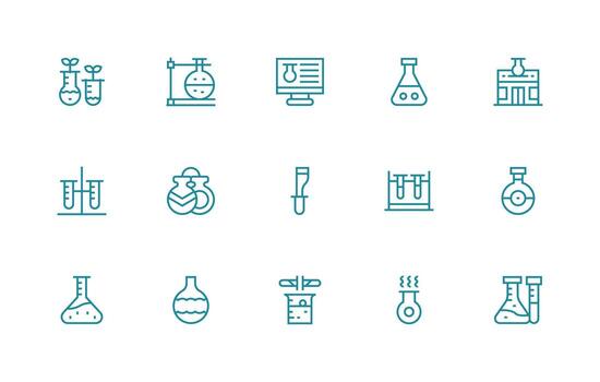 15 cubilete íconos en regular línea estético mínimo icono conjunto para interfaz proyectos vector