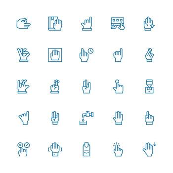 Medium Stroke Outline Icons from Tap Set with 25 Vectors High-Resolution Icons for Any Platform