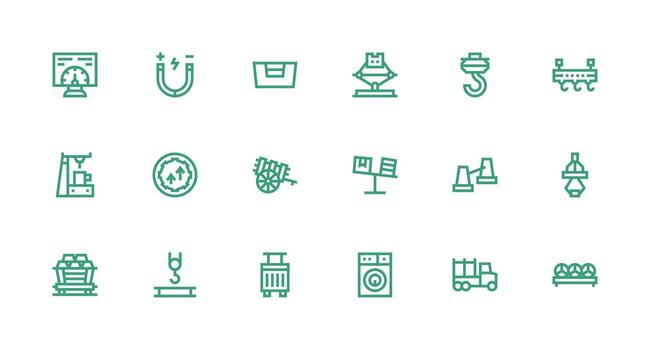 Load Icon Collection with 18 Strong Stroke Line Designs Interface Icons for Daily Use vector