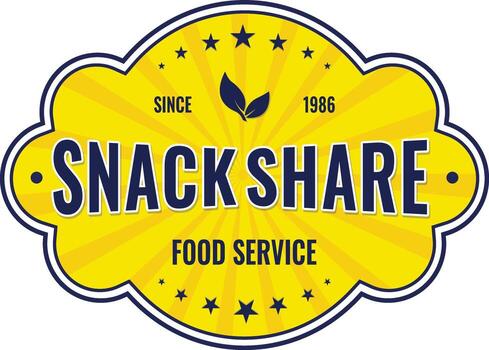 Food logo design seal for your brand vector