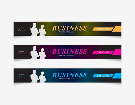 Modern Youtube channel art and youtube header template, creative youtube banner design. vector