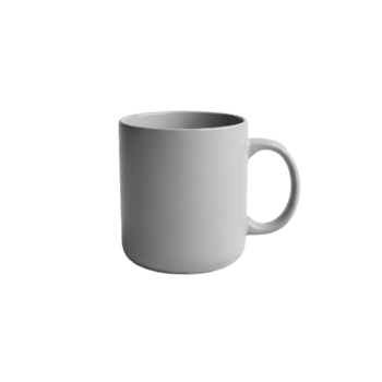 simples cinzento cerâmico café caneca em branco modelo. png