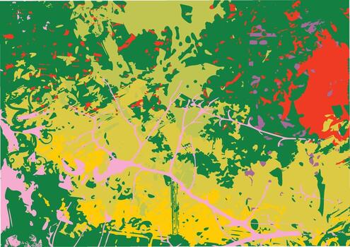 Abstract grunge background showing colorful splashes and textures vector