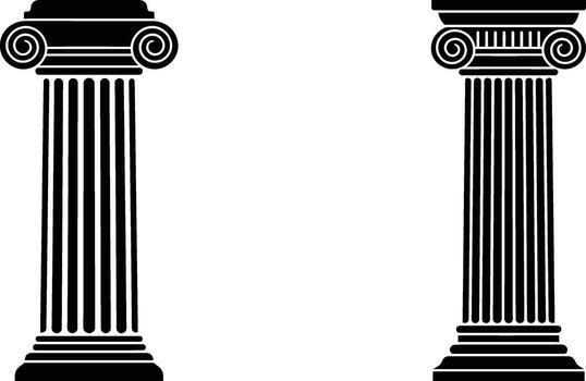 Two columns with a black and white background vector