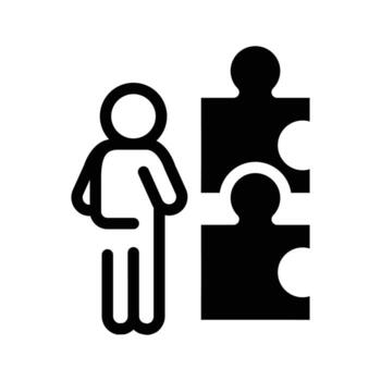 problem solving solid icon design good for web or mobile app vector