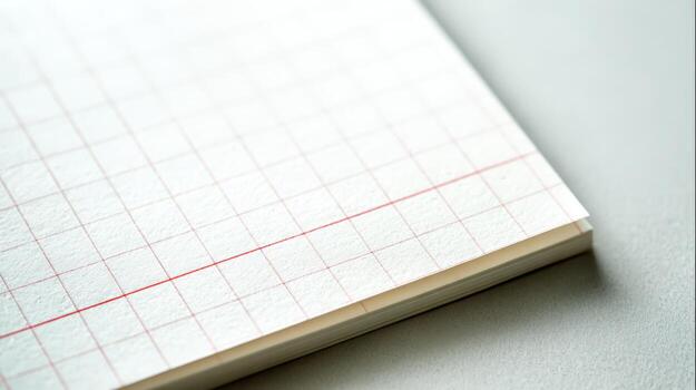 Close-up of a Grid Paper Notebook, Ideal for Education, Engineering, or Creative Design Projects photo