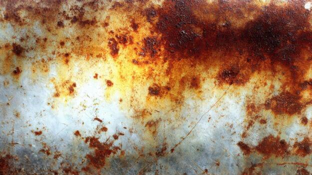 Abstract Rust Texture on Metal Sheet Weathered and Eroded Surface Background photo