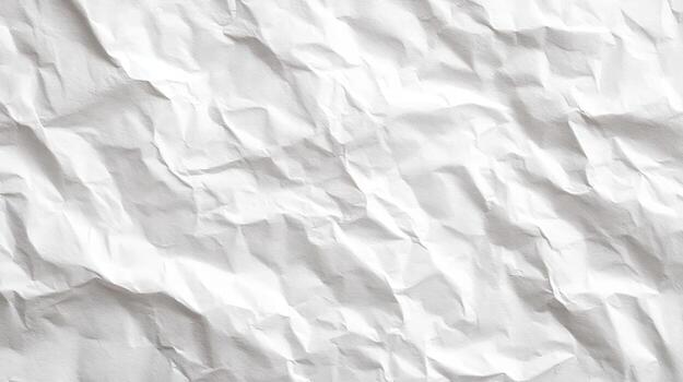 Detailed Crumpled White Paper Texture Abstract Background for Creative Projects and Design Mockups, High Resolution photo
