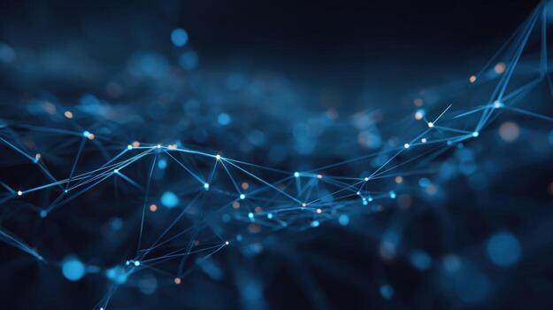 Abstract Network Connection Background Data Visualization, Digital Technology, Communication, and Future Innovation photo