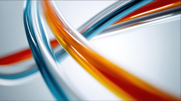 Abstract multi-colored lines in a dynamic arrangement conveying connectivity, flow, technology, and modern design aesthetics photo