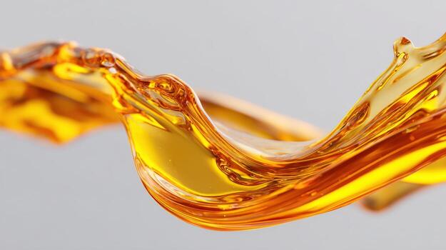 Dynamic Flow of Golden Liquid Abstract Motion and Viscosity in an Elegant Wave photo