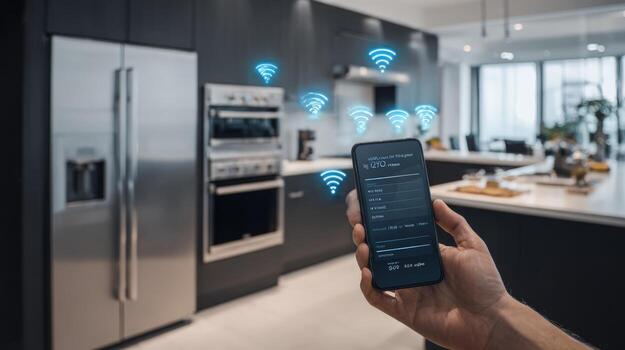 Smart Home Automation Controlling Kitchen Appliances with a Mobile App and Wireless Connectivity photo