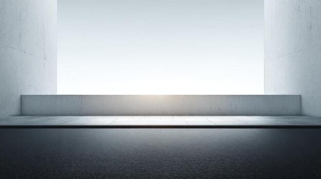 Minimalist Concrete Architecture with Light Aperture, Clean Lines, and Modern Design for Background or Product Display photo