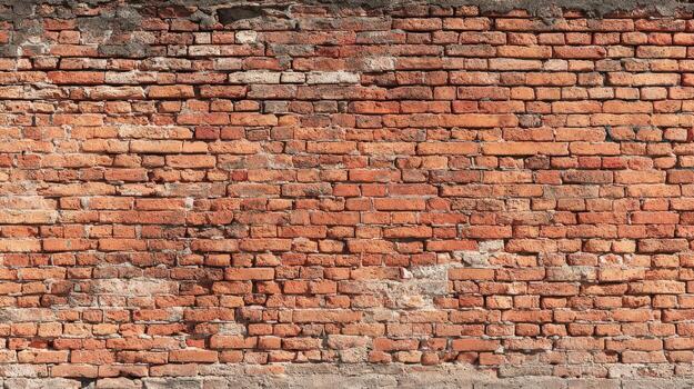 Rustic Red Brick Wall Texture, Aged Architecture, Detailed Brickwork, Vintage Building Material, Urban Background photo