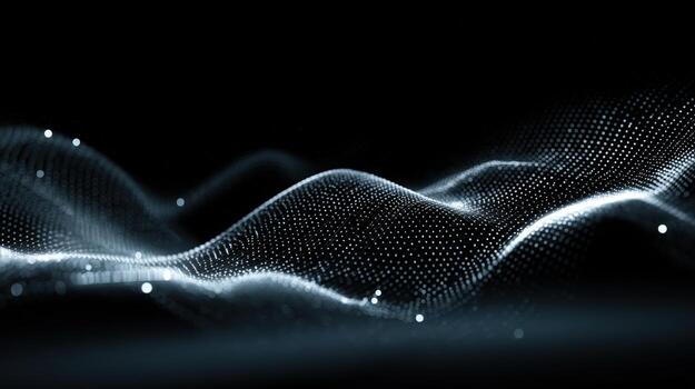 Abstract Dotted Wave Background with Elegant, Futuristic Design for Technology and Science Concepts photo