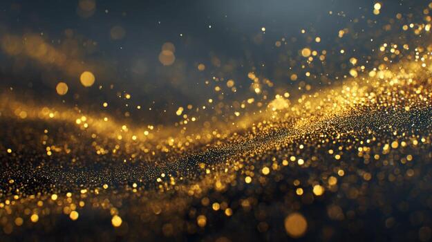 Elegant Abstract Gold Particle Wave Background for Festive Celebrations and Luxurious Designs photo