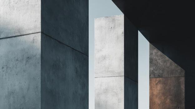 resumen hormigón estructura minimalista arquitectónico diseño con geométrico formas y contrastando ligero y sombra foto