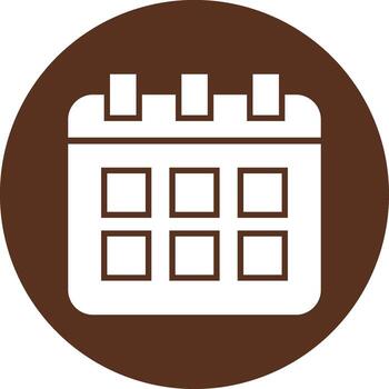 Calendar Color Block Style Badge vector