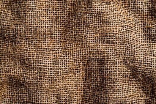 Textured burlap fabric with a natural earthy appearance suitable for crafts photo