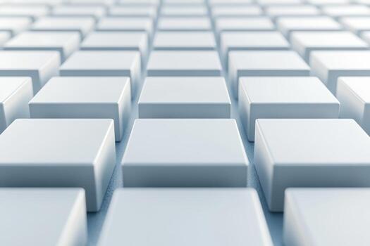White square tiles in a grid on a flat surface with bright light photo