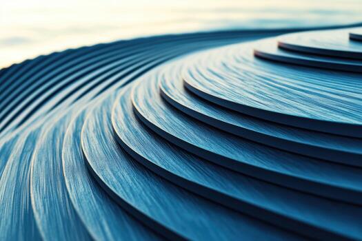 Circular patterns of layered surfaces with soft lighting at dawn photo