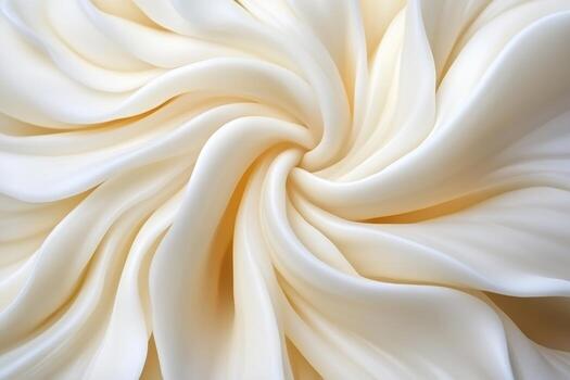 Elegant cream swirls create a beautiful abstract texture in soft tones photo