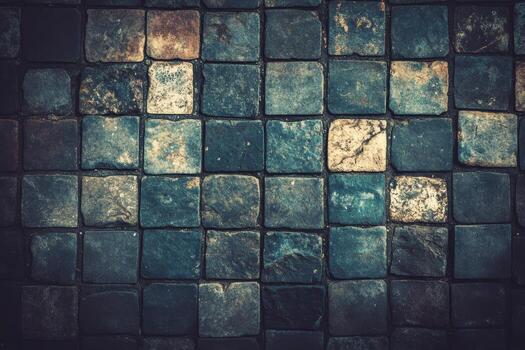 Textured stone pavement creates a rustic atmosphere in an outdoor setting photo