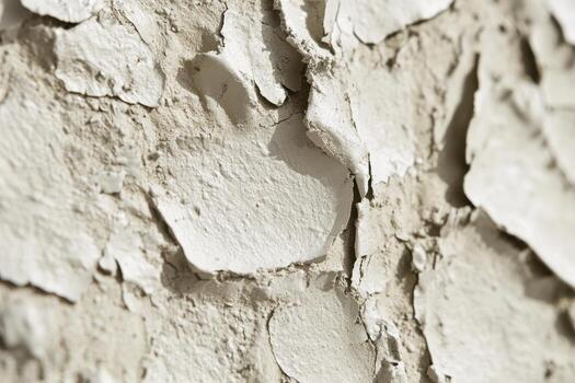 Surface of old peeling plaster with texture and detail in sunlight photo
