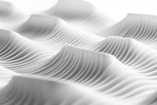 Textured white waves create a unique visual pattern in soft lighting photo