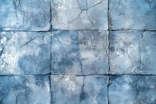 Textured blue stone tiles arranged in a seamless pattern for flooring photo