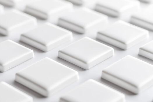 Unique texture of white squares arranged in a grid pattern for design photo