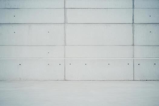 Concrete wall with minimal design in modern architectural style photo