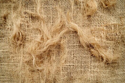 Natural fiber fabric close up showing texture and detail in plain background photo