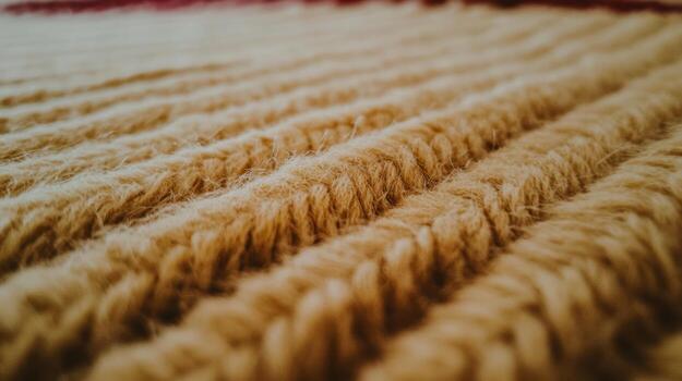 Textured pattern of natural fibers in warm tones on a cozy surface photo