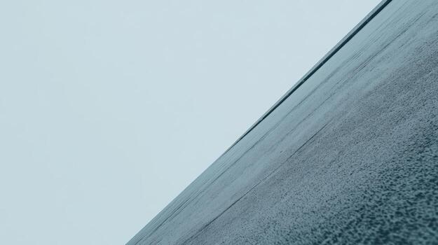 Captivating upward angle of textured building against pale sky photo