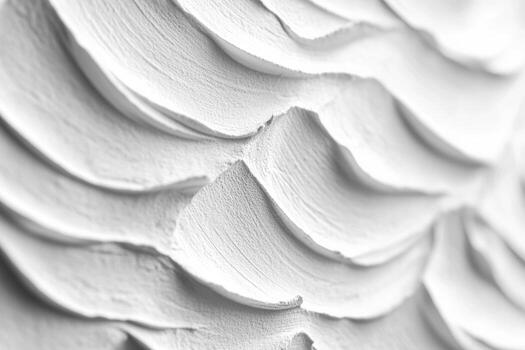 Textured white surface with layered design in abstract art style photo