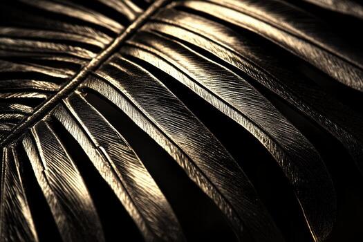 Detailed close-up of a textured leaf showcasing natural patterns and light photo