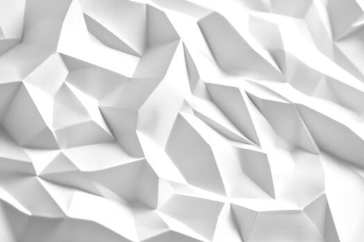 Crumpled white paper texture showcases unique pattern and depth photo