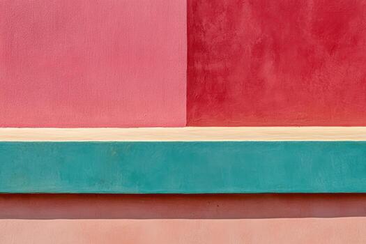 Colorful geometric wall patterns showcase vibrant design in urban setting photo