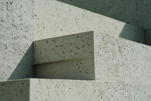 Textured concrete steps showcasing modern architectural design elements photo