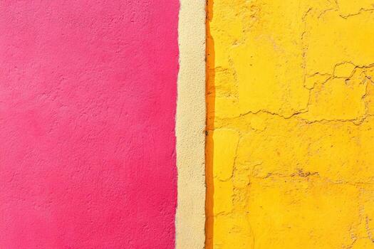 Vibrant colors on a textured wall in an urban setting during daylight hours photo